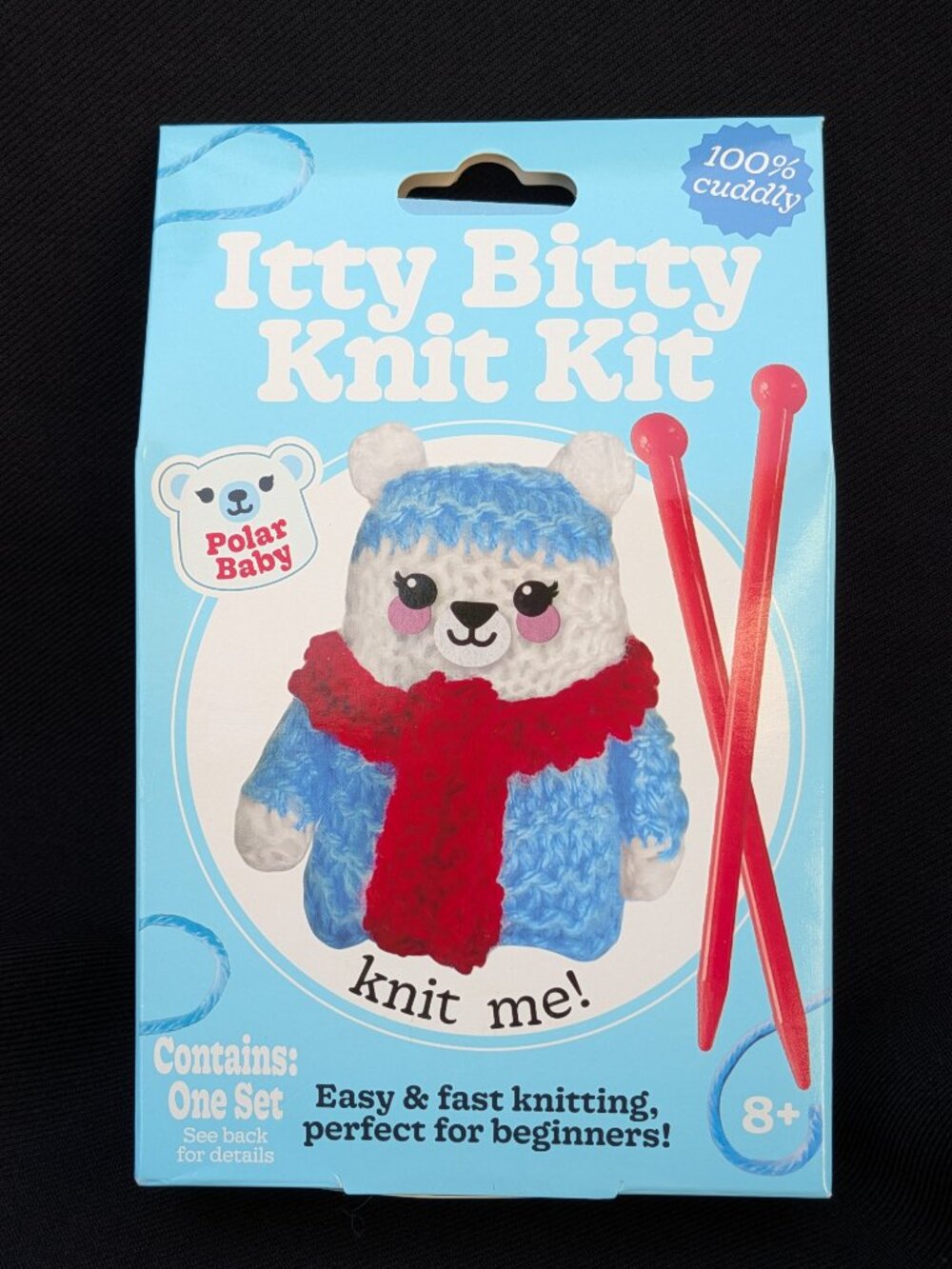 NEW Itty Bitty Knit Kit POLAR BABY Bear Bright Stripes